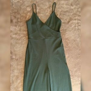 Forever 21 olive green jumpsuit